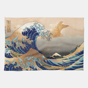 Linge De Cuisine PixDezines Vintage Grande Vague Hokusai 葛飾北斎の神奈川沖浪