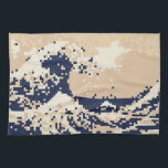 Linge De Cuisine Pixel Tsunami 8 bits Pixel Art<br><div class="desc">La Grande Vague au large de Kanagawa (神 奈 川 浪 裏) Vintage 8 Bits Pixel Tsunami Art. Globe Trotters se spécialise dans l'imagerie idiosyncratique du monde entier. Vous y trouverez des Cartes de Voeux,  Cartes Postales,  Posters,  Mousepads et plus encore.</div>