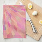 Linge De Cuisine Pixels roses 2 (Quart Plié)