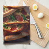 Linge De Cuisine Pizza arbre de Noël (Quart Plié)