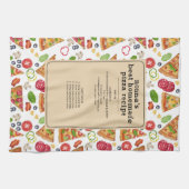 Linge De Cuisine Pizza d'aquarelle tranches Nonna Grandma Recette (Horizontal)