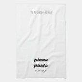 Linge De Cuisine Pizza Pasta Funny Amore Nom Cuisine noire blanche (Vertical)