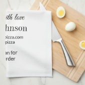 Linge De Cuisine Pizza restaurant cafe pizzeria scan QR code order (Quart Plié)