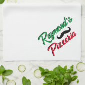 Linge De Cuisine Pizzeria personnalisée (Plié)