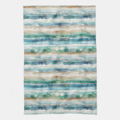 Linge De Cuisine Plage abstraite, alcool rayures d'encre (Vertical)