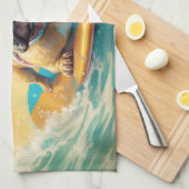 Linge De Cuisine Plage de Bulldog (Quart Plié)