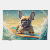 Linge De Cuisine Plage de Bulldog (Horizontal)
