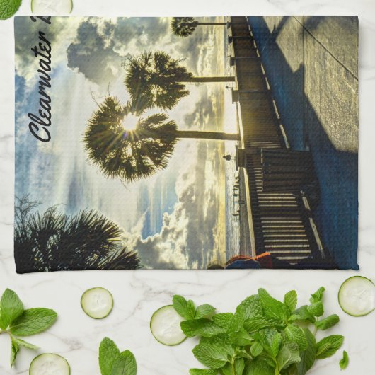 Linge De Cuisine Plage de Clearwater, la Floride (Plié)