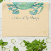 Linge De Cuisine Plage de crabe de Noël (Plié)