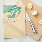 Linge De Cuisine Plage de crabe de Noël (Quart Plié)