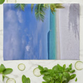 Linge De Cuisine Plage de l'île tropicale de Palm Tree (Plié)