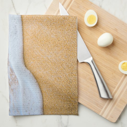 Linge De Cuisine Plage de sable avec Surf en mousse (Quart Plié)