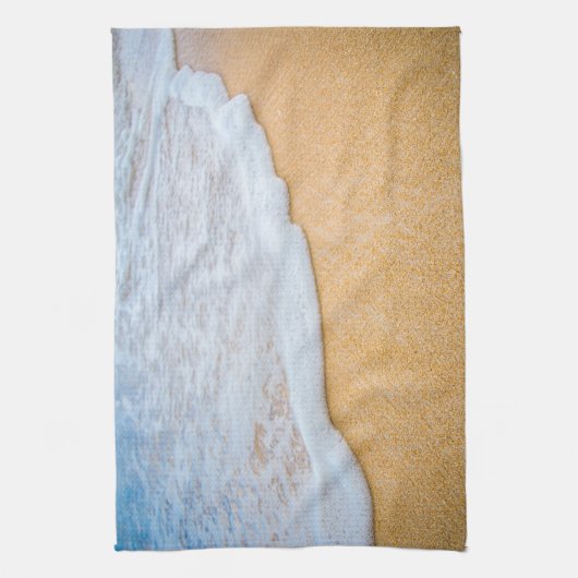 Linge De Cuisine Plage de sable avec Surf en mousse (Vertical)