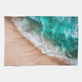 Linge De Cuisine Plage d'eau de mer sable tropical été (Horizontal)