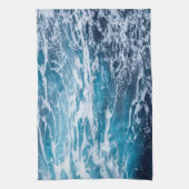 Linge De Cuisine Plage d'été Waves Blue Ocean (Vertical)