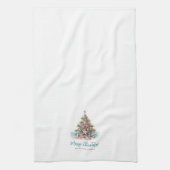 Linge De Cuisine Plage Joyeux sapin de Noël (Vertical)