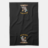 Linge De Cuisine Plage Lounge Squelette Halloween (Vertical)
