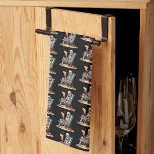 Linge De Cuisine Plage Lounge Squelette Halloween