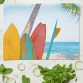 Linge De Cuisine Plage Tropical Surfboard (Plié)