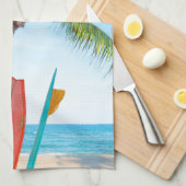 Linge De Cuisine Plage Tropical Surfboard (Quart Plié)