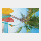 Linge De Cuisine Plage Tropical Surfboard (Horizontal)