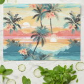 Linge De Cuisine Plage tropicale #5 (Plié)