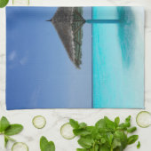 Linge De Cuisine Plage tropicale pittoresque avec parapluie de chau (Plié)