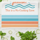 Linge De Cuisine Plage Zone Interdite de Cuisson Thème Côtiers (Plié)