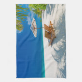 Linge De Cuisine Plages tropicales | Plage de chaises longues Bora  (Vertical)