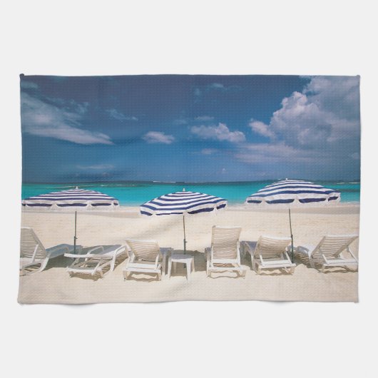 Linge De Cuisine Plages tropicales | Plage tropicale Anguilla (Horizontal)