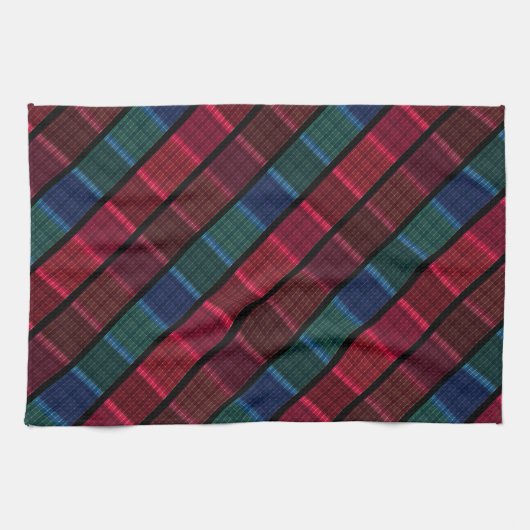Linge De Cuisine Plaid, beau plaid, plaid multicolore, tartan (Horizontal)