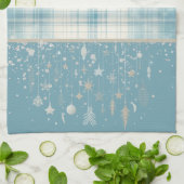 Linge De Cuisine Plaid bleu (Plié)