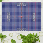 Linge De Cuisine Plaid bleu ciel (Plié)