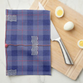 Linge De Cuisine Plaid bleu ciel (Quart Plié)