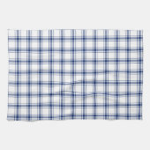 Linge De Cuisine Plaid Bleu et Blanc Marin (Horizontal)