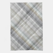 Linge De Cuisine Plaid Bleu/Gris/Tan (Vertical)