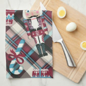 Linge De Cuisine Plaid Blue Burgundy (Quart Plié)