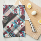 Linge De Cuisine Plaid Blue Burgundy (Quart Plié)