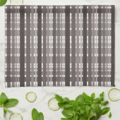 Linge De Cuisine Plaid Brown et blanc (Plié)