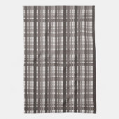 Linge De Cuisine Plaid Brown et blanc (Vertical)
