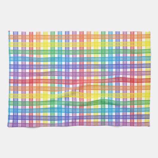 Linge De Cuisine Plaid d'arc-en-ciel (Horizontal)