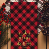 Linge De Cuisine Plaid de Buffalo Joyeux Noël Monogramme Noël