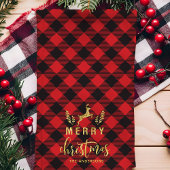 Linge De Cuisine Plaid de Buffalo Joyeux Noël Monogramme Noël