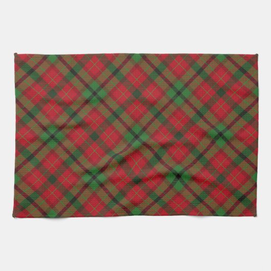 Linge De Cuisine Plaid de tartan rouge vert rustique de vacances de (Horizontal)