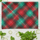 Linge De Cuisine Plaid de vacances rouge et vert (Plié)