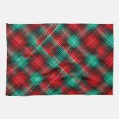 Linge De Cuisine Plaid de vacances rouge et vert (Horizontal)