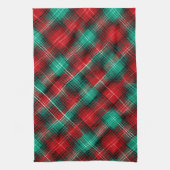 Linge De Cuisine Plaid de vacances rouge et vert (Vertical)