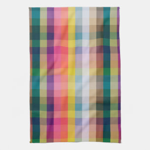 Linge De Cuisine Plaid écossais abstrait