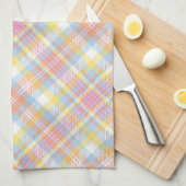 Linge De Cuisine Plaid en pastel de rayure (Quart Plié)