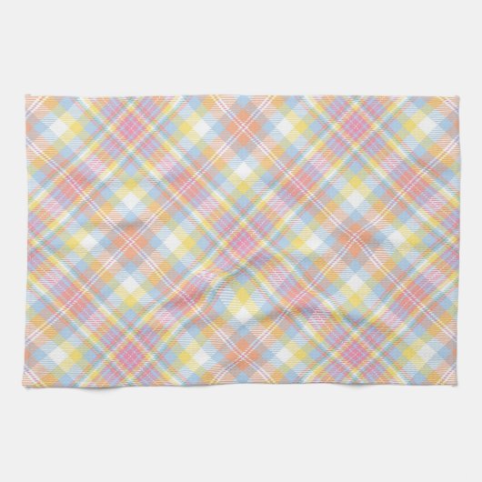 Linge De Cuisine Plaid en pastel de rayure (Horizontal)